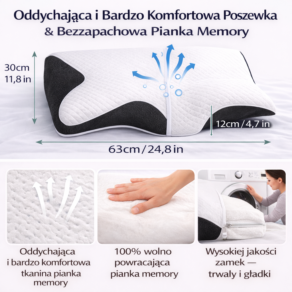 Ergonomiczna poduszka ortopedyczna na szyję