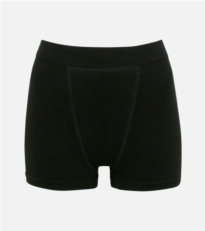 Seamless Ribbed Boxer Short - Black